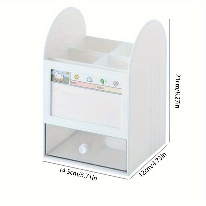 1pc DIY Storage Box Drawer Plastic Desktop Organizer Office Desk