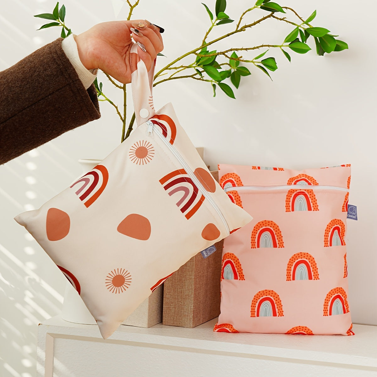 2pcs Diaper Bag Wet Dry Bag Portable