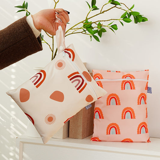 2pcs Diaper Bag Wet Dry Bag Portable