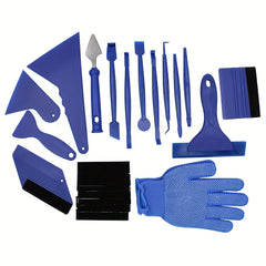 21pcs Car Vinyl Film Wrapping Tools Auto Squeegee Scraper Kit Decal Accessories
