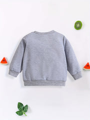 Baby Tractor Print Sweatshirt Long Sleeve Pullover