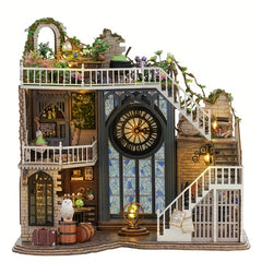 DIY Dollhouse Kit with Furniture Wooden Crafts Girls Men