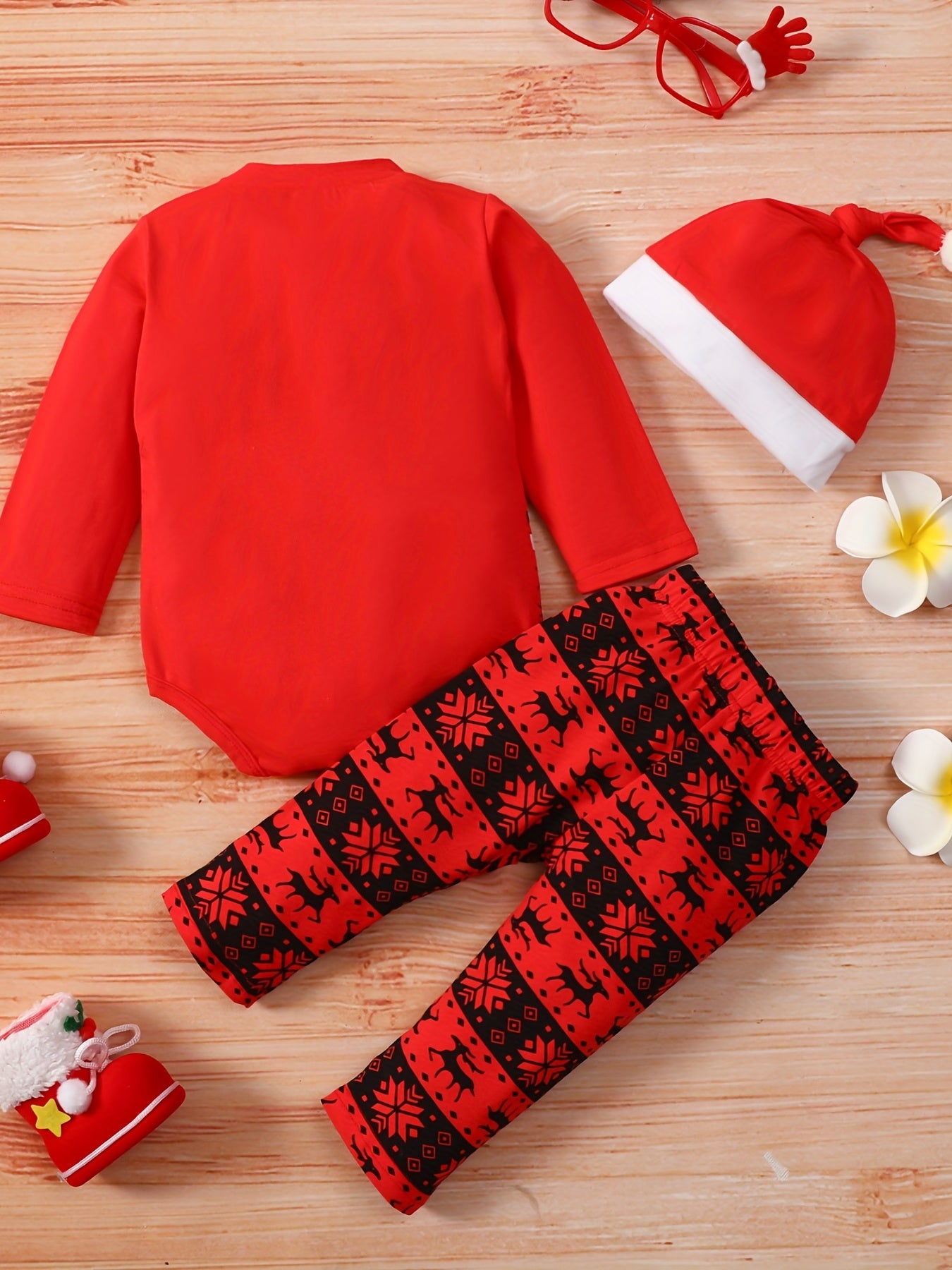 Newborn Baby Christmas Cartoon 3pcs Set