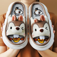 Women's Cartoon Slippers Thick Bottom Non-slip Home Slides