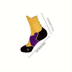 Men's Basketball Socks Crew Running Sports Sweat Absorbing Badminton Socks