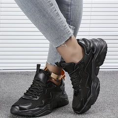 Women's Mesh Chunky Sneakers Breathable Non-slip Lace-up Running Shoes