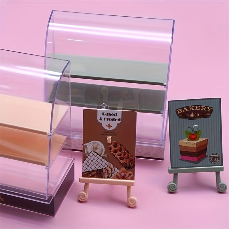 Mini Cake Cabinet Toy Display for Dollhouse Food Play Model & Dessert Scene