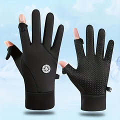 Warm Fishing Gloves Outdoor Non-slip Waterproof Gloves for Autumn Winter