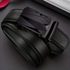 Men's PU Leather Belt Automatic Buckle Wedding Business Pants