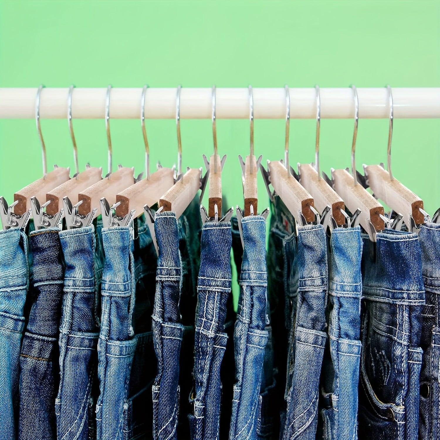 Pants Drying Hangers With Clips Windproof Storage Racks