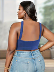 Women's Plus Seamless Fitness Backless Bra