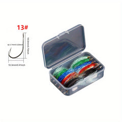 12pcs Mixed Colors Bionic Fly Hand Tied Hair Hook for Bass Fishing Tackle