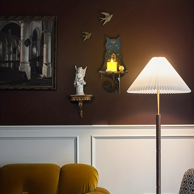 Cat Totem Wall Hanging Silicone Mold Halloween Wall Candle Holder