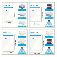 1PC Pump 1pc 4pcs Vacuum Storage Bags Space Save Compression Travel Seal Sacks