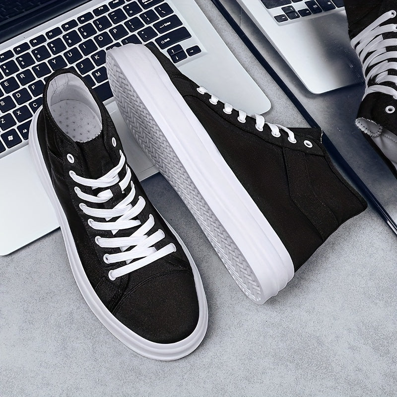 Women's Canvas High Top Lace Up Board Shoes