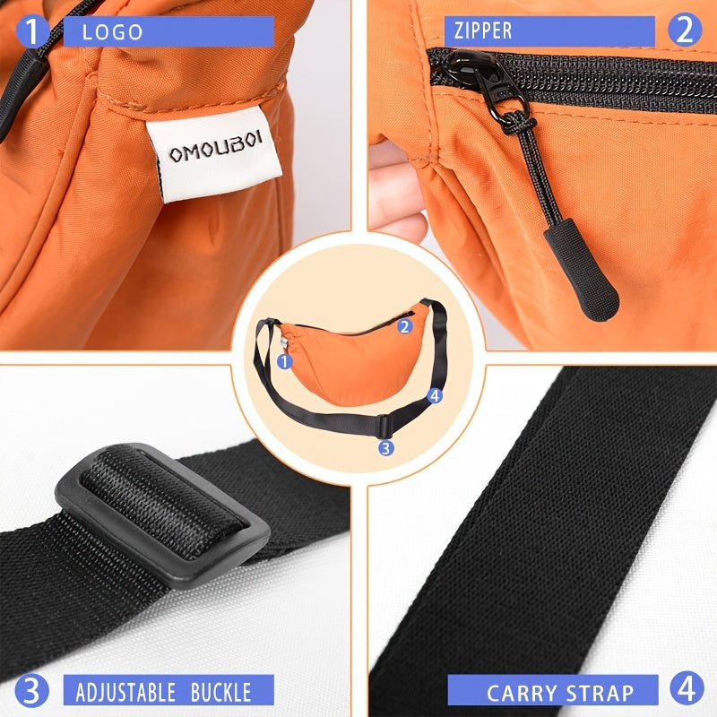 OMOUBOI Small Crossbody Bag Durable Waterproof Sling Bag for Men & Women