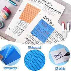 30 Page Transparent Sticky Notes - Waterproof & Writable