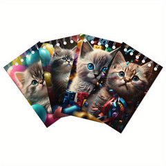 12pcs Cat Mini Notepad Spiral Pocket Notebook Cat Party Favors
