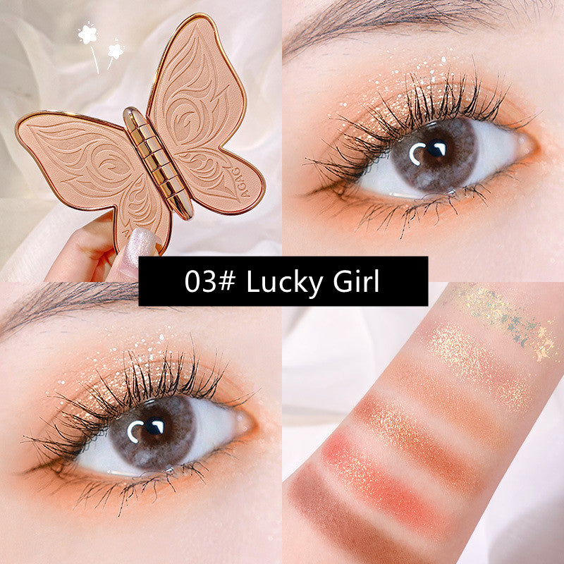 Sparkling Butterfly Eye Shadow Palette 6 Vibrant Colors