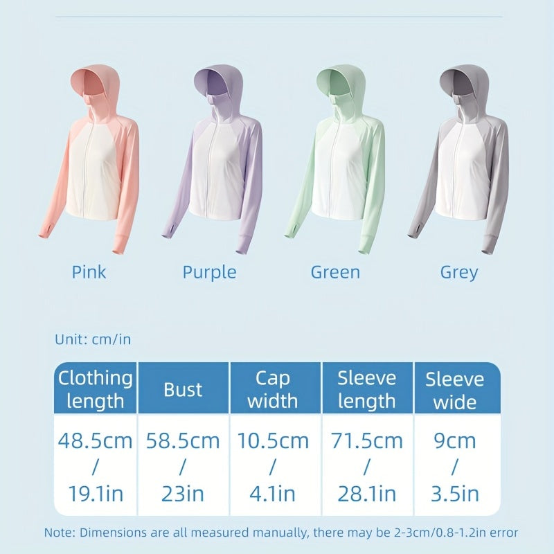 Women's Summer Sun Suit Hoodie Shawl Wrap UV Protection Sports Jacket