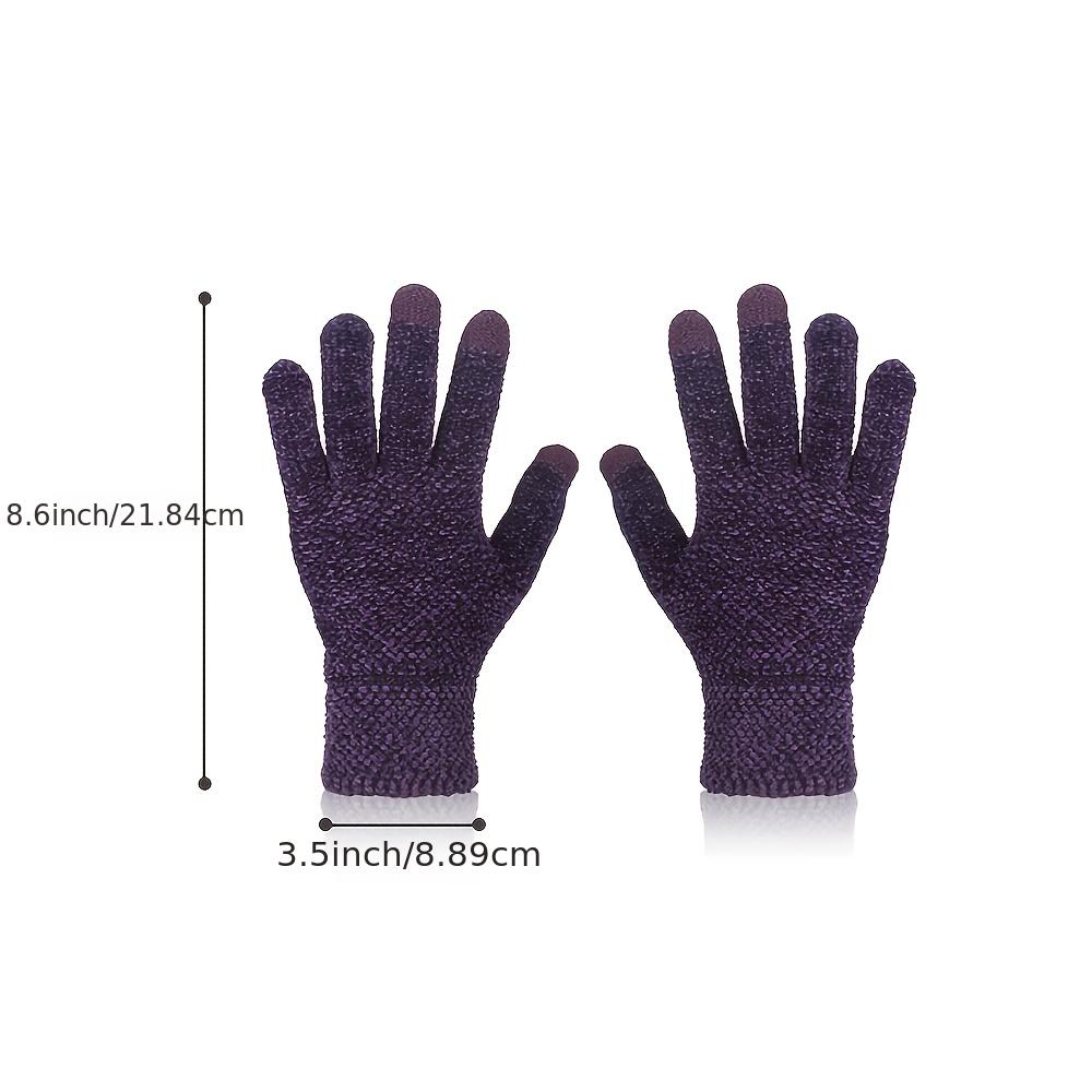 Touch Screen Gloves Women Winter Outdoor Warm Knit Gloves Adult