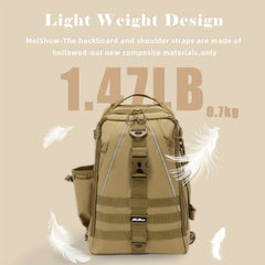 Fishing Tackle Backpack Water-resistant Bag With Rod Holder