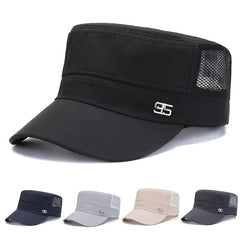 Mesh Flat Hat Adjustable Snapback Baseball Cap Trucker Army Dad Outdoor Hat