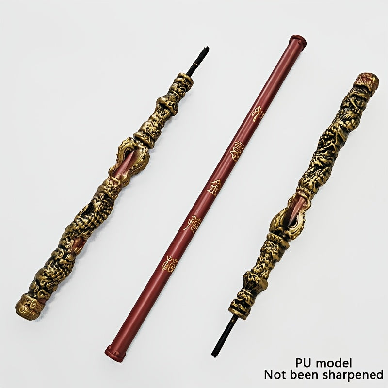 Anime Inspired Golden Hoop Staff 1.8m Detachable Cosplay Accessory with Stand