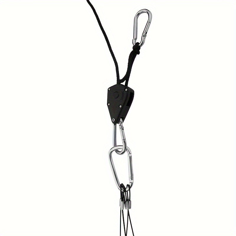 2pcs Tent Elastic Rope with Adjustable Pulley for Lifting and Tightening