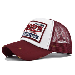 Men's Embroidered Mesh Baseball Cap Adjustable Trucker Sun Hat