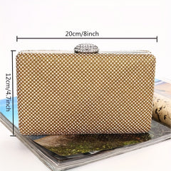 Glitter Rhinestone Evening Bag Dinner Clutch Purse Formal Banquet Handbag