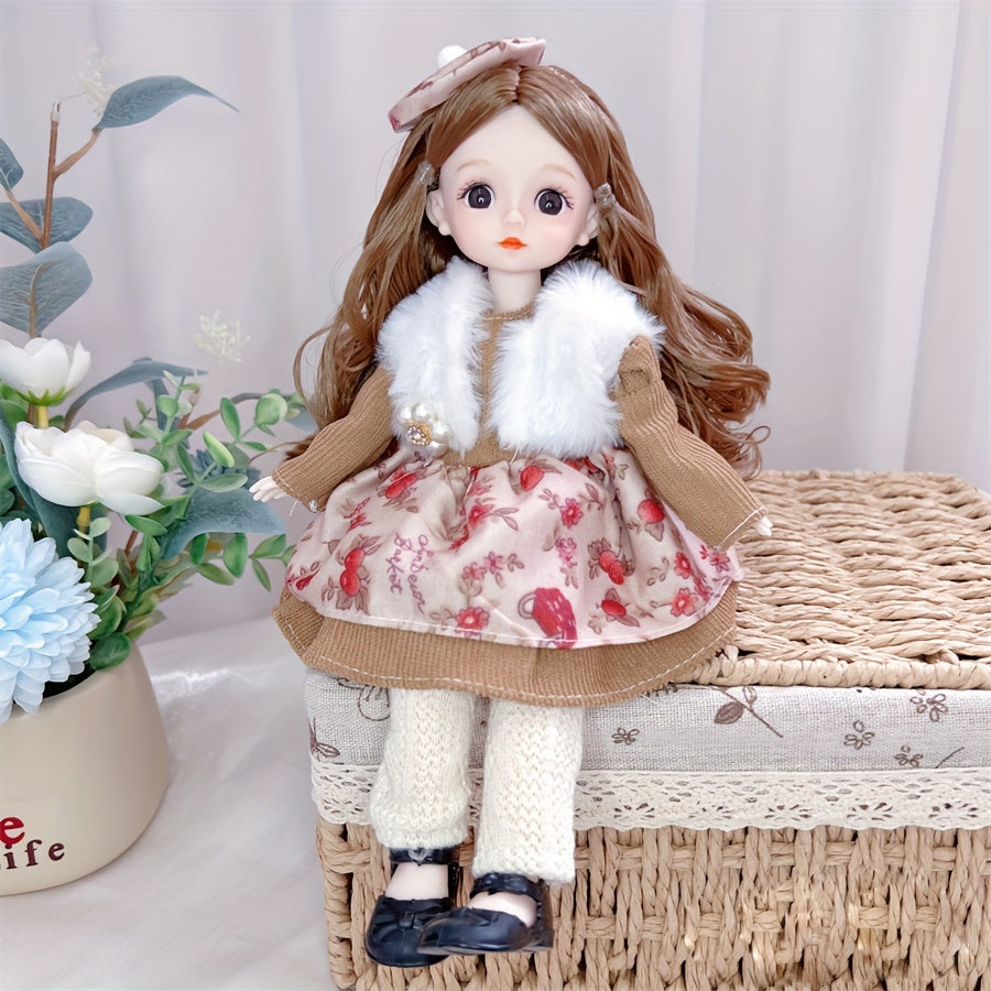 12 Inch BJD Doll Full Set With Clothes Shoes 30 Removable Joints DIY Toys
