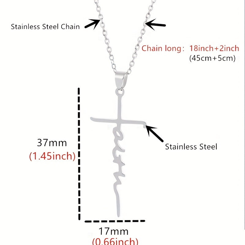 Girls Faith Pendant Necklace For Daughter Jewelry