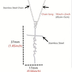 Girls Faith Pendant Necklace For Daughter Jewelry