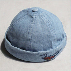 Sailor Brimless Caps Rolled Cuff Fisherman Beanie Hat Cap