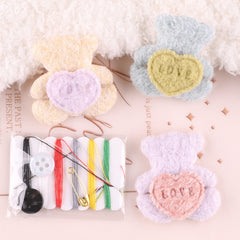 4pcs Plush Love Bear Patches For Girls Clothing DIY