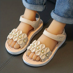 Girls Soft Sole Open Toe Sandals Hook Loop Fastener Summer