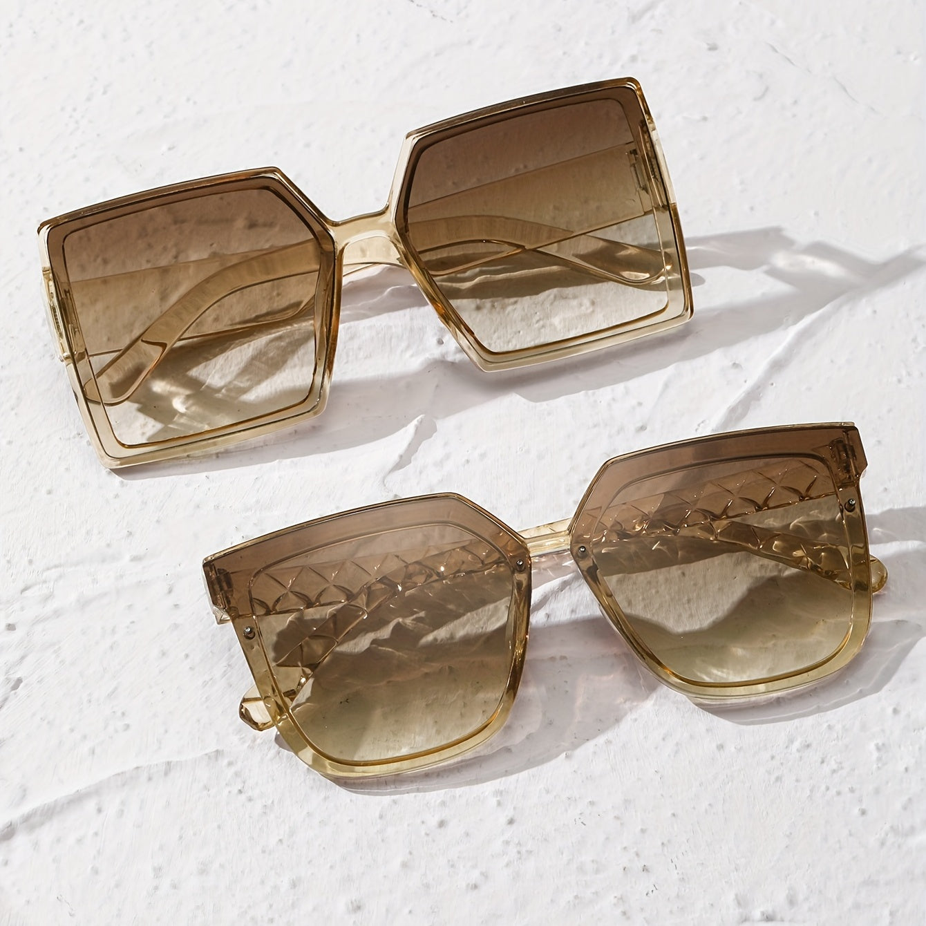 Large Square Sunglasses Jelly Anti Glare UV400 Sun Shades