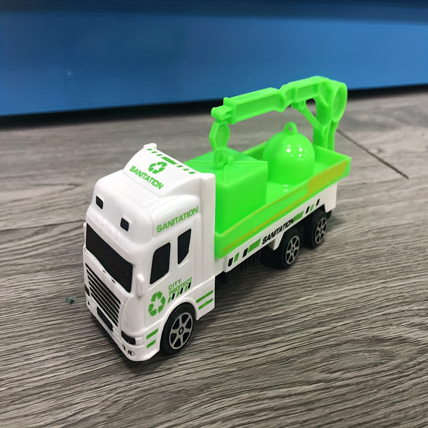Large Pull Back Sanitation Car Model Toy