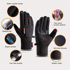 Plus Velvet Non-slip Waterproof Winter Warm Gloves