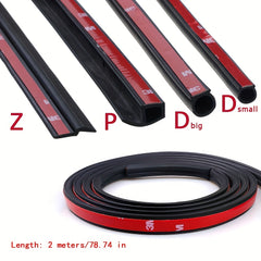 P D Type 2 Meter Car Door Sealing Strip Rubber Sound Insulation And Dust Prevent