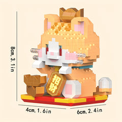 Mini Lucky Cats Building Blocks Toys Ideal for Birthday & Christmas