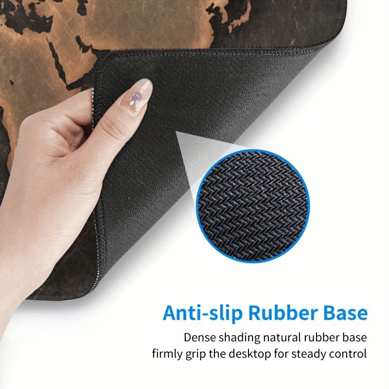 Large Retro Map Mouse Pad Desk Mat for Gamer Office Home Work