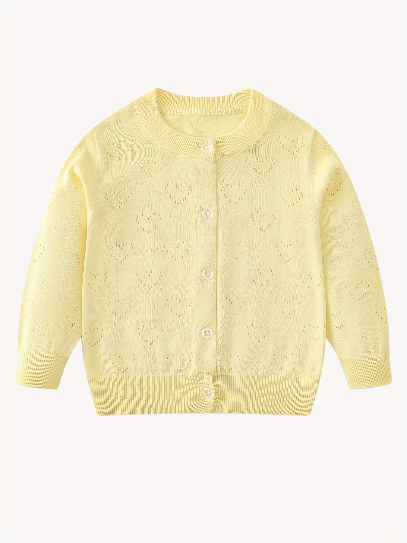 Girls Jacquard Button Down Knit Cardigan Top For Summer Night