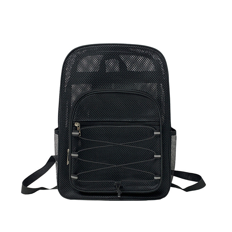 Transparent Mesh Backpack Lightweight Sports Gym Bag For Outdoor Travel