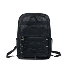 Transparent Mesh Backpack Lightweight Sports Gym Bag For Outdoor Travel
