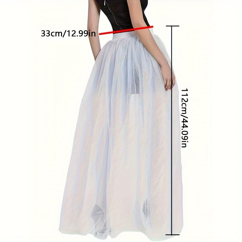 Romantic Tulle Bustle Skirt Women's Floor Length Tutu