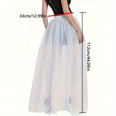 Romantic Tulle Bustle Skirt Women's Floor Length Tutu