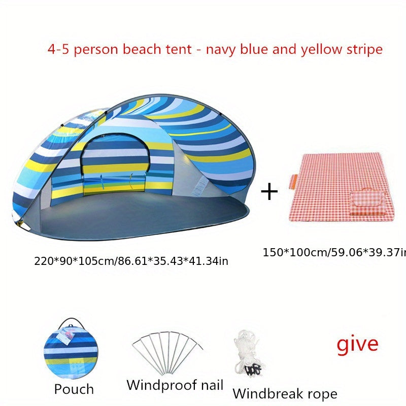 Portable Beach Sunshade Tent Easy Folding Sun Shelter for Fishing Camping