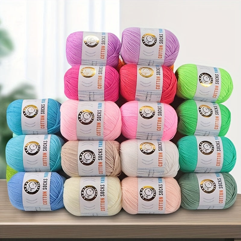 3 Strands Milk Cotton Wool Thread for Crocheting and Knitting DIY Doll Sweater